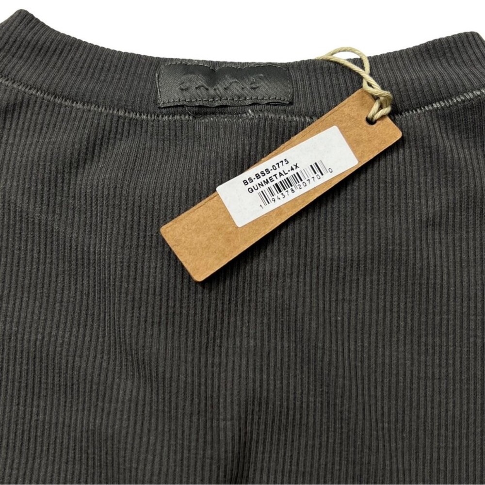 NWT SKIMS Gunmetal Button Up Henley Onesie SZ: 4X - Picture 7 of 9